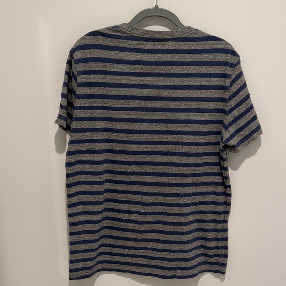 American Eagle Outfitters Navy and Gray Striped Tee - Picture 2 of 3